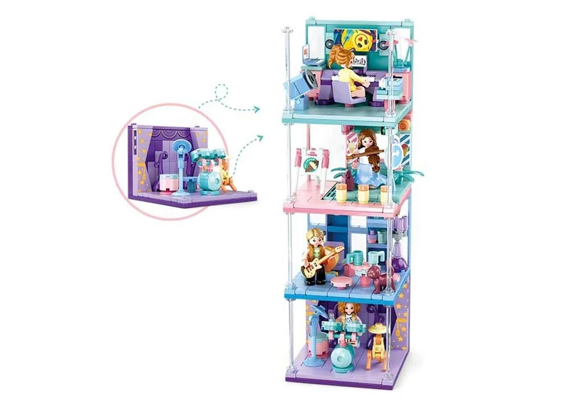 Sluban Mini-handcraft-instruments(8 Pieces In One Display Box, 2 pieces per Item)