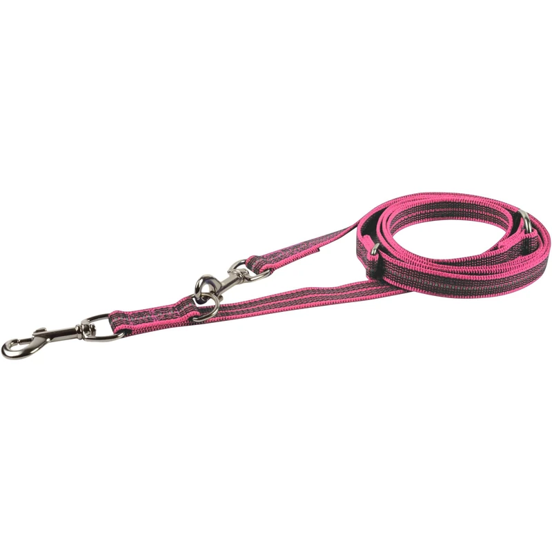 Rubberised lead, 3-way adjustable, pink, 230 cm (2.3 m) - Image 1