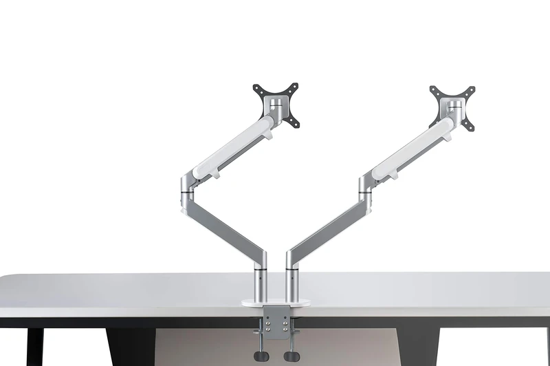 Alba Jamy Multidirectional Articulated Double Arm Screen, Metal Grey and Dark Grey