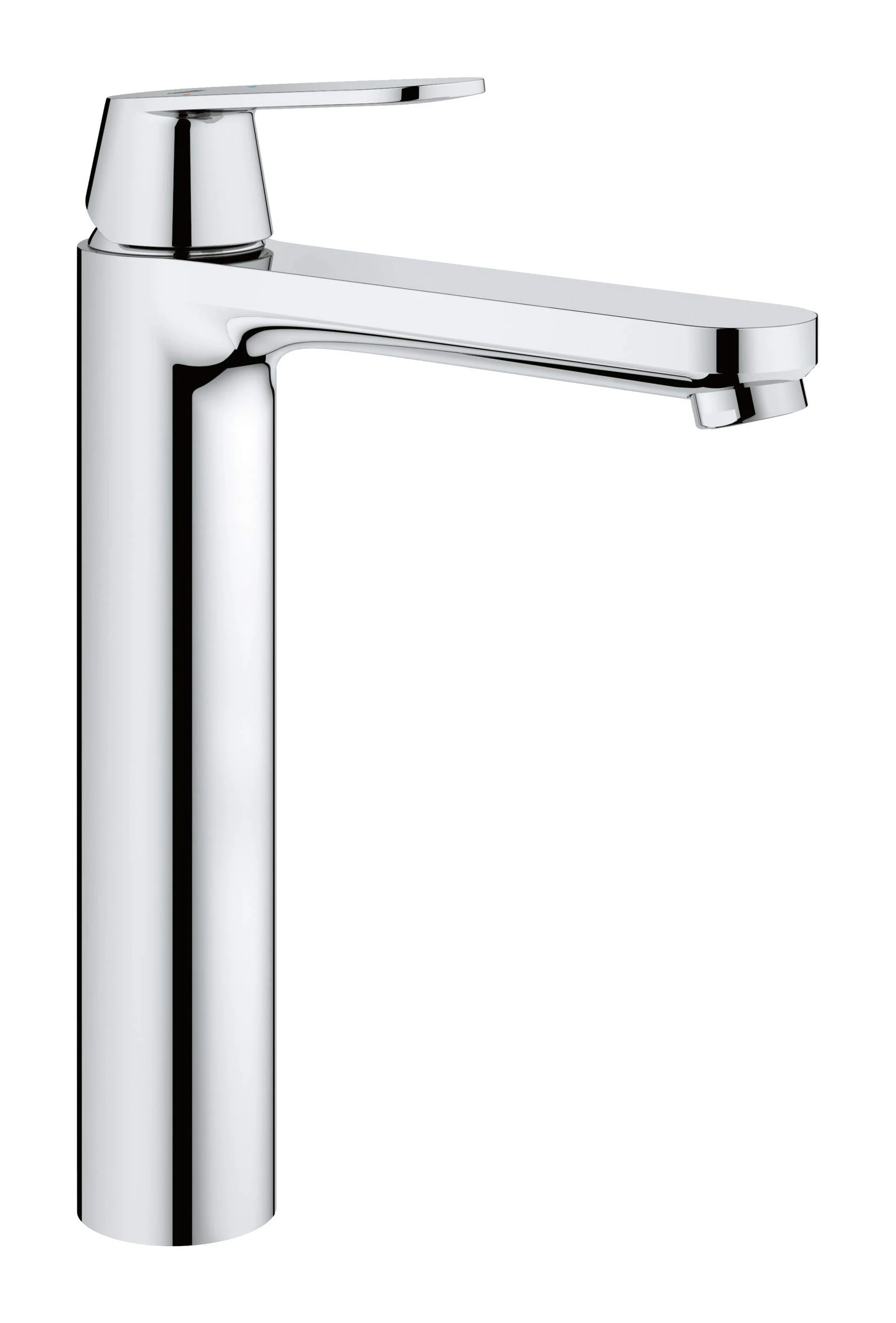 GROHE Eurosmart Cosmopolitan Single-Lever Basin Mixer with Smooth Body an Eco-Friendly Tap in Chrome with an Extra High Spout for Freestanding Basins Easy to Install 23921000