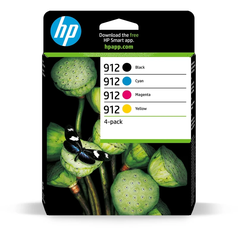 HP 6ZC74AE 912 Original Ink Cartridges, Black/Cyan/Magenta/Yellow, Multipack