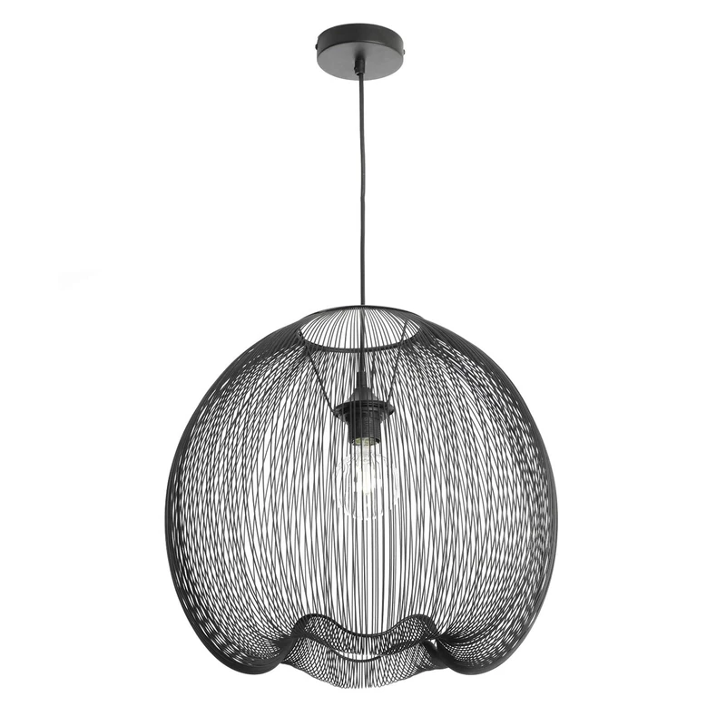 LUSSIOL 250440 Indoor Pendant Light, Metal, Black