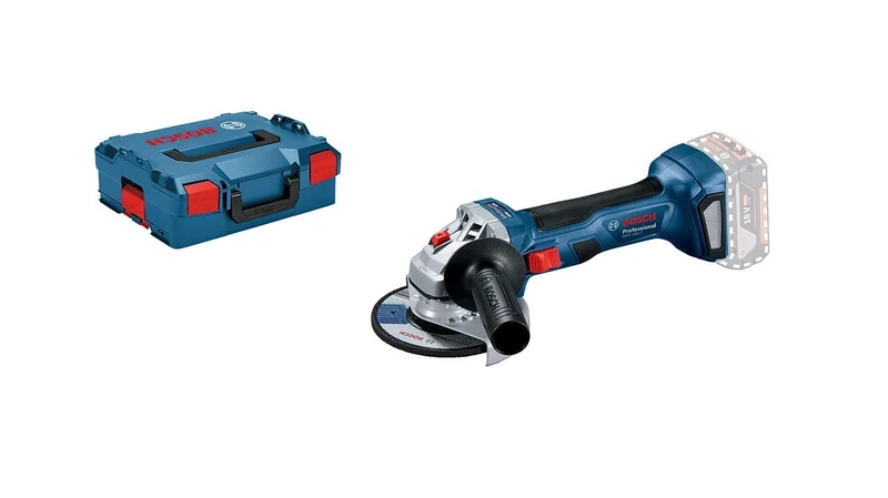Bosch Professional 18V System Cordless Angle Grinder GWS 18V-7 (incl. mounting flange, clamping nut, two-hole spanner, protective guard, aux. handle, L-BOXX inlay, L-BOXX, without battery/charger)