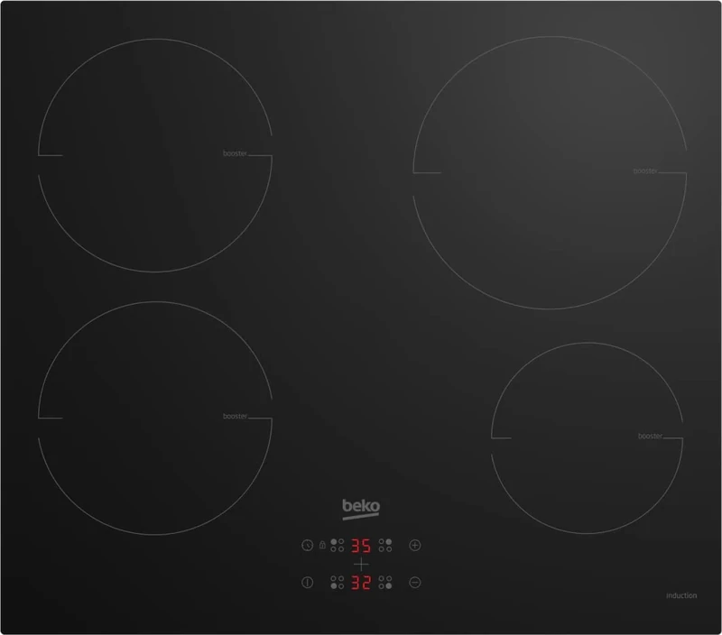Beko HII64400MT 58cm 4 Burners Induction Hob Touch Control Black