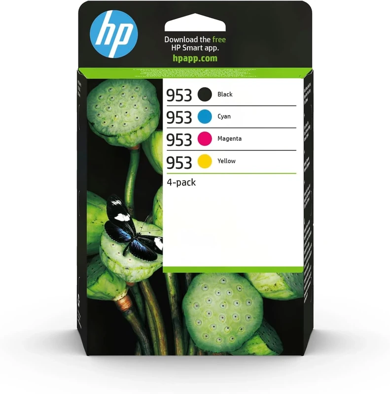 HP 6ZC69AE 953 Original Ink Cartridges, Black/Cyan/Magenta/Yellow, Multipack