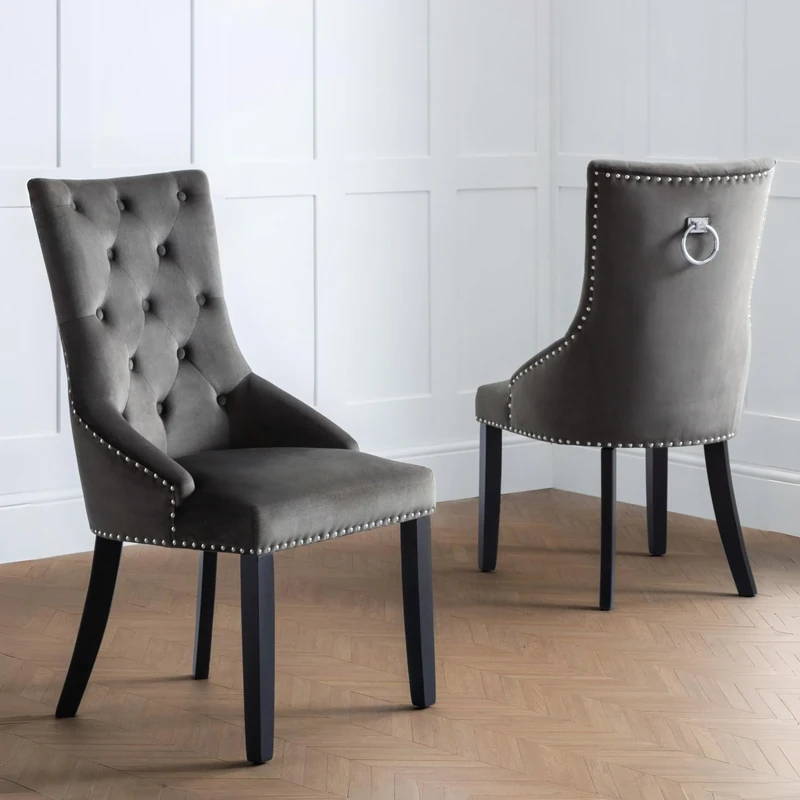 Julian Bowen Veneto Set of 2 Chairs, Grey
