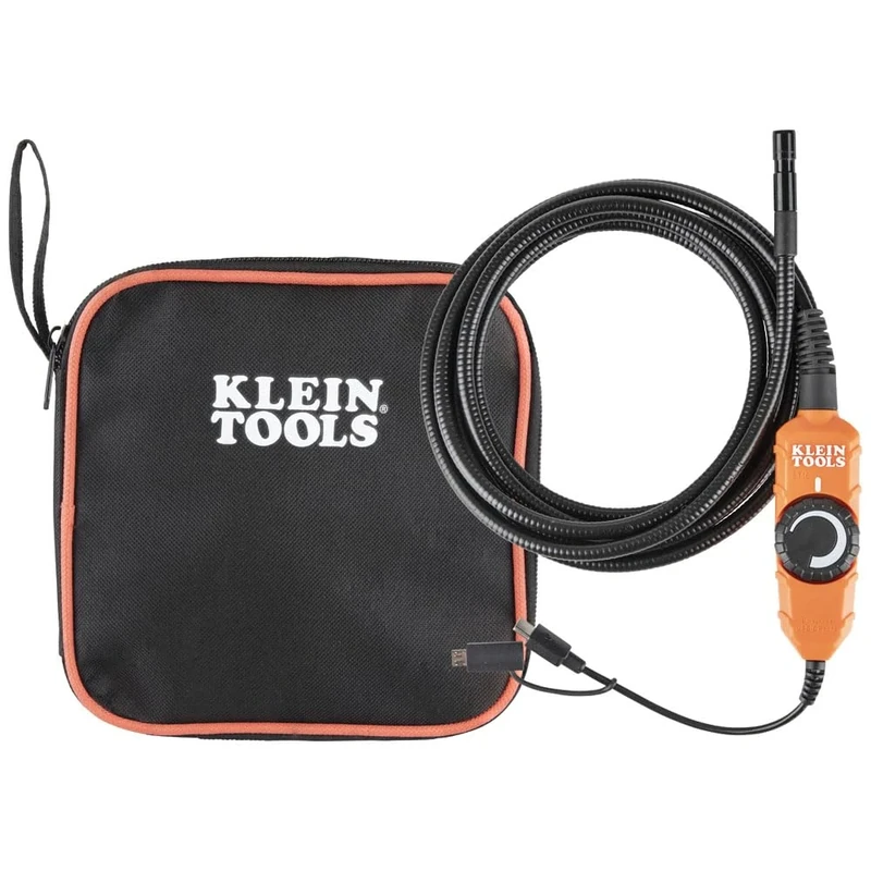 Borescope Digital Camera with LED Lights, for Android Devices, USB-C or Micro-USB Connection; No Batteries Needed Klein Tools ET16 - Image 1