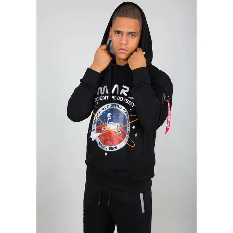 ALPHA INDUSTRIES Men's Mission to Mars Hoody Sweatshirt, Rep. Blue, XXXL - Image 1