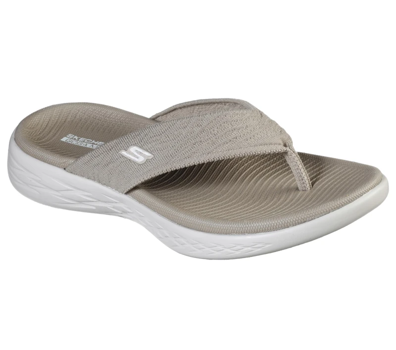 Skechers Women's On-the-go 600 - Sunny Flip Flop, Taupe, 4 UK