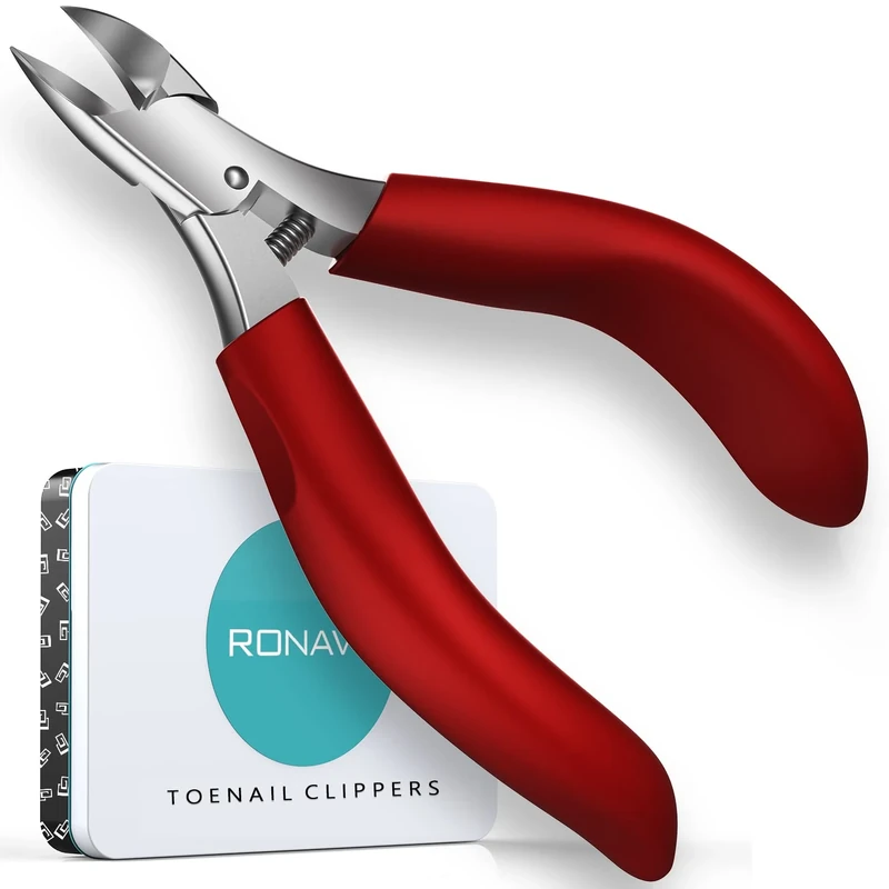 RONAVO Professional Toe Nail Clippers - 0.5mm Sharp Curved Blade