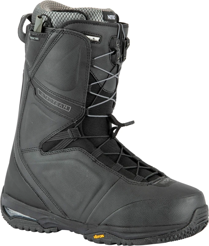 Nitro Snowboards Men's Team TLS '22 All Mountain Freeride Freestyle Quick Lacing System Boot Snowboard Boot Black 280