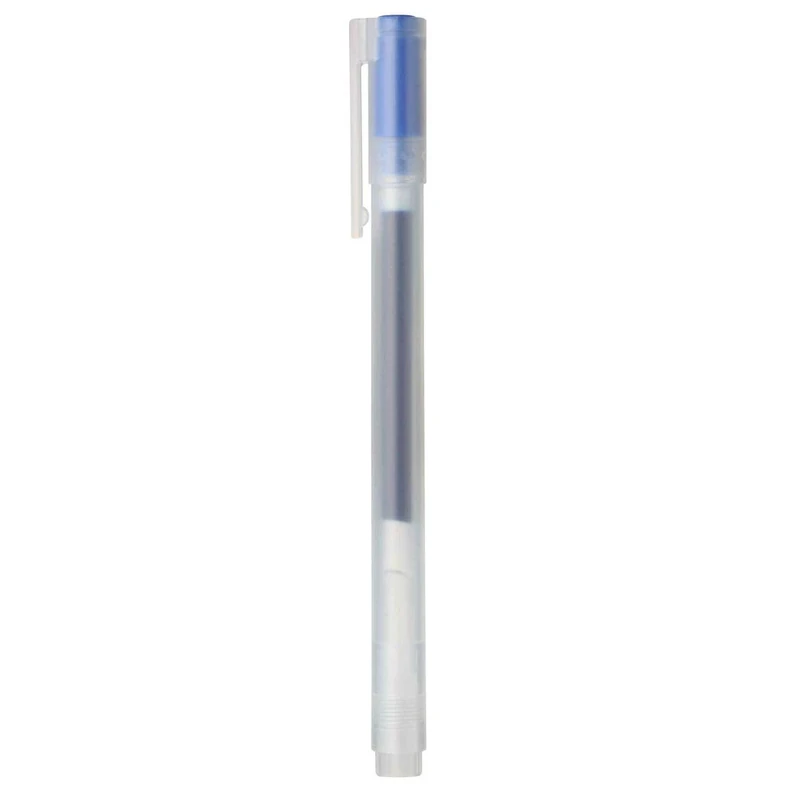 MUJI - 0.5mm Blue Smooth Gel Ink Ballpoint Cap Pen (10 Pieces)