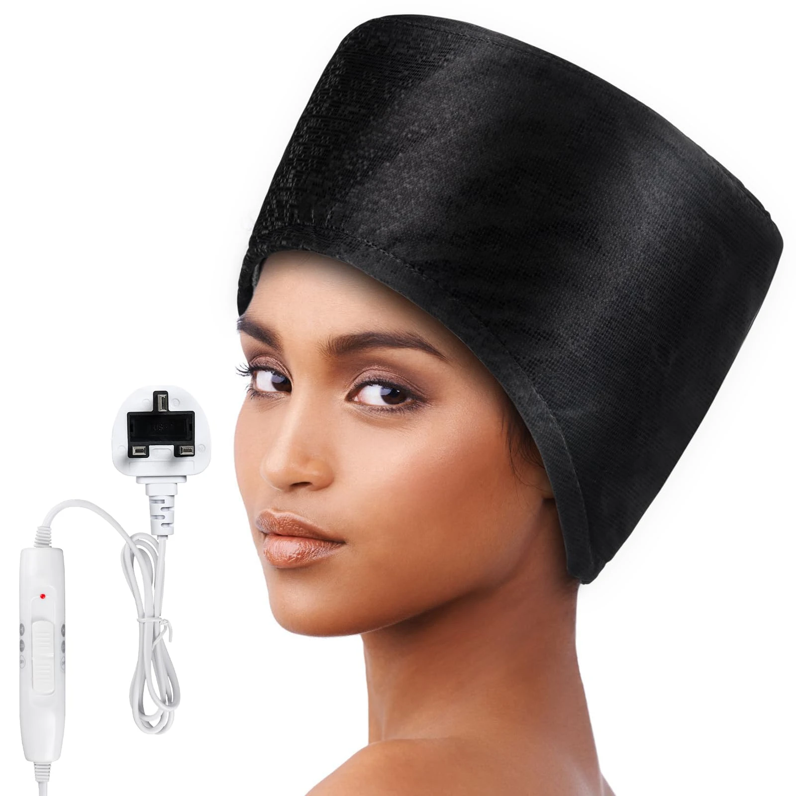 Hair Steamer,Totofac Electric Hair Care Hat Heating Cap with 2 Mode Temperature Control for Hair Spa Home Thermal Treatment Beauty Steamer Cap (Black)