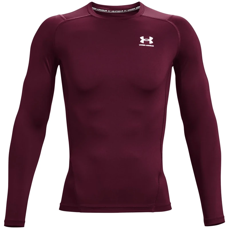 Under Armour Mens HeatGear Long Sleeve Top Red S