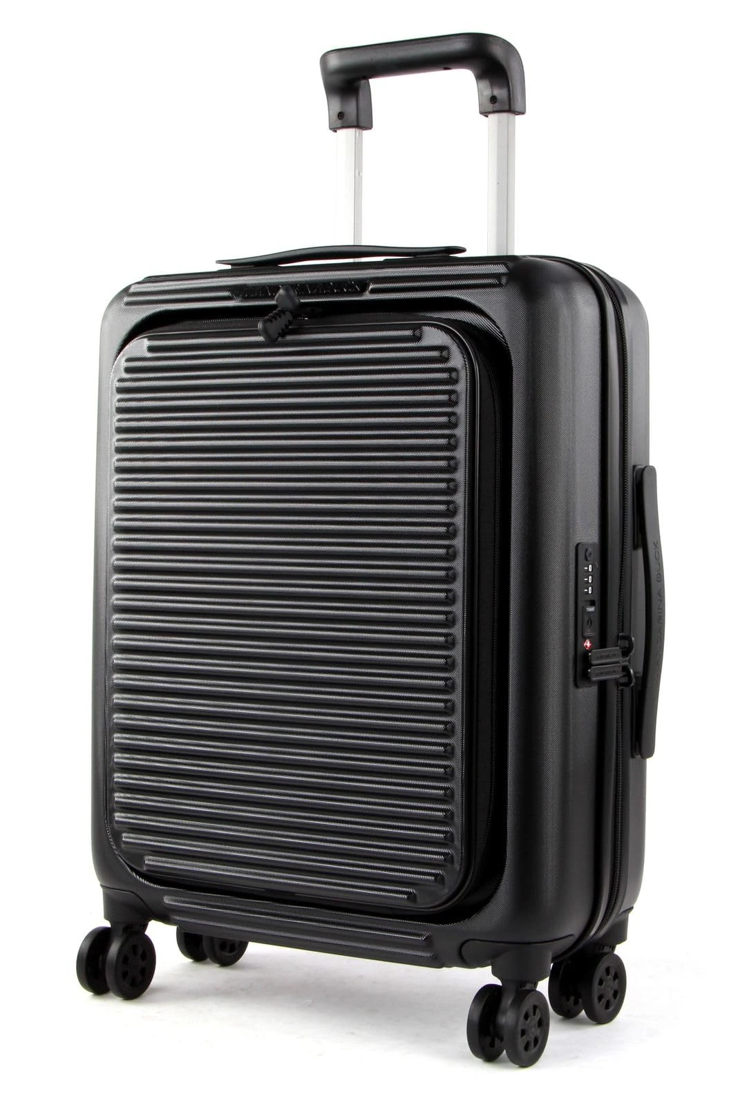Mandarina Duck TANK CASE - TROLLEY CABIN W/FRONT PC POCKET Black (Black) 40x55x20 (LxHxW)