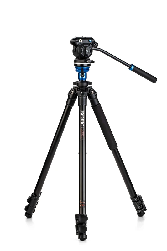 Benro A1573F Series 1 AL Video Tripod & S2PRO Head - Levelling Column, 3 Leg Sections, Flip Lock Leg Release