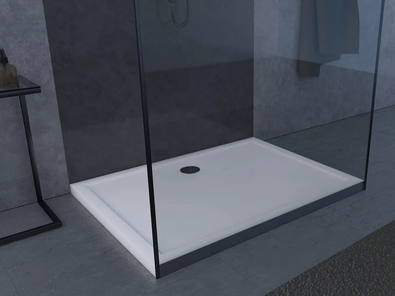 Shower Tray Rectangular 120 x 90 cm – High-Quality Sanitary Acrylic Shower Tray Suitable for Shower Enclosures with a Base Area of 120 x 90 cm