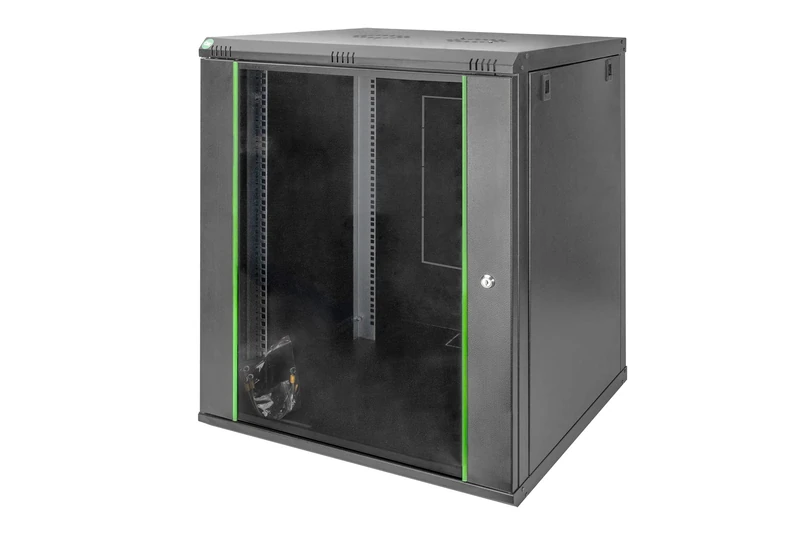 Digitus Network cabinet - 19 inch rack - 7U - 600 mm depth - 470 mm maximum usable depth - wall mounting - load capacity 60kg - safety glass door - Dynamic Basic series - black