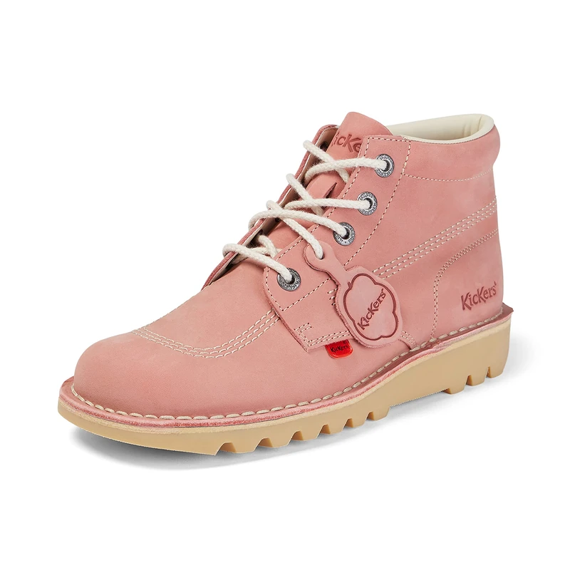 Kickers Unisex's Kick Hi Classic Ankle Boots | Extra Comfortable | Added Durability | Premium Quality, Pink, 12 UK - Image 1