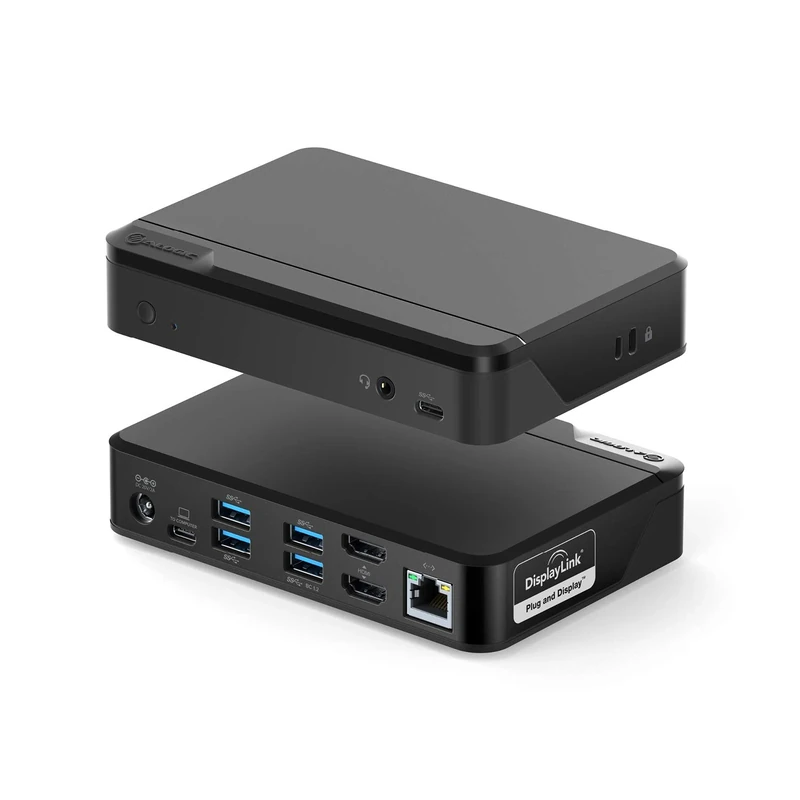 ALOGIC Universal Twin HD Docking Station, USB-C & USB-A Compatible - Dual Display 1080p@60Hz, 2x HDMI, 1 x USB-C 3.1(5G), 4 x USB-A 3.0(5G), 1 x Audio, 1 x Gigabit Ethernet Lock slot– DUTHD - Image 1