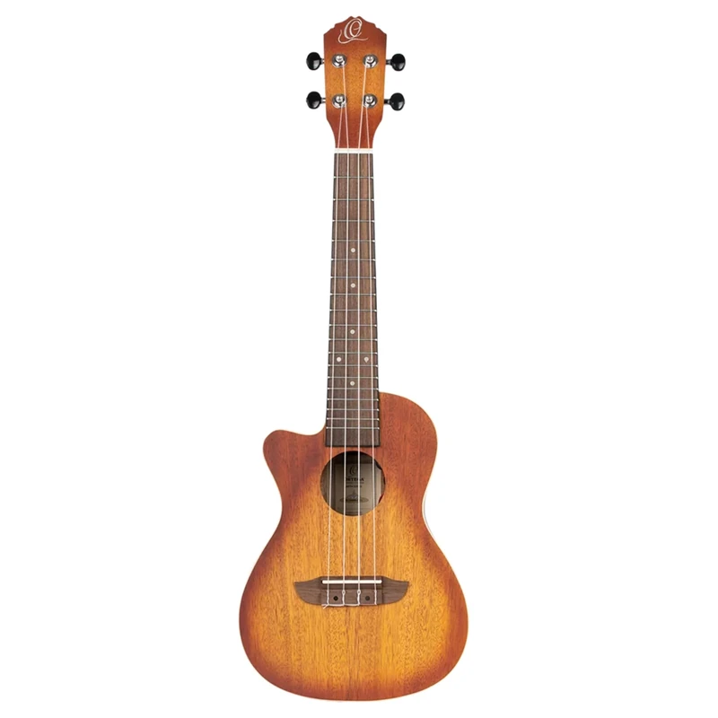 Ortega Guitars Concert Ukulele Lefthanded – Electro-Acoustic – Earth Series – with Cutaway – Okoume, Brown (RUDAWN-CE-L)