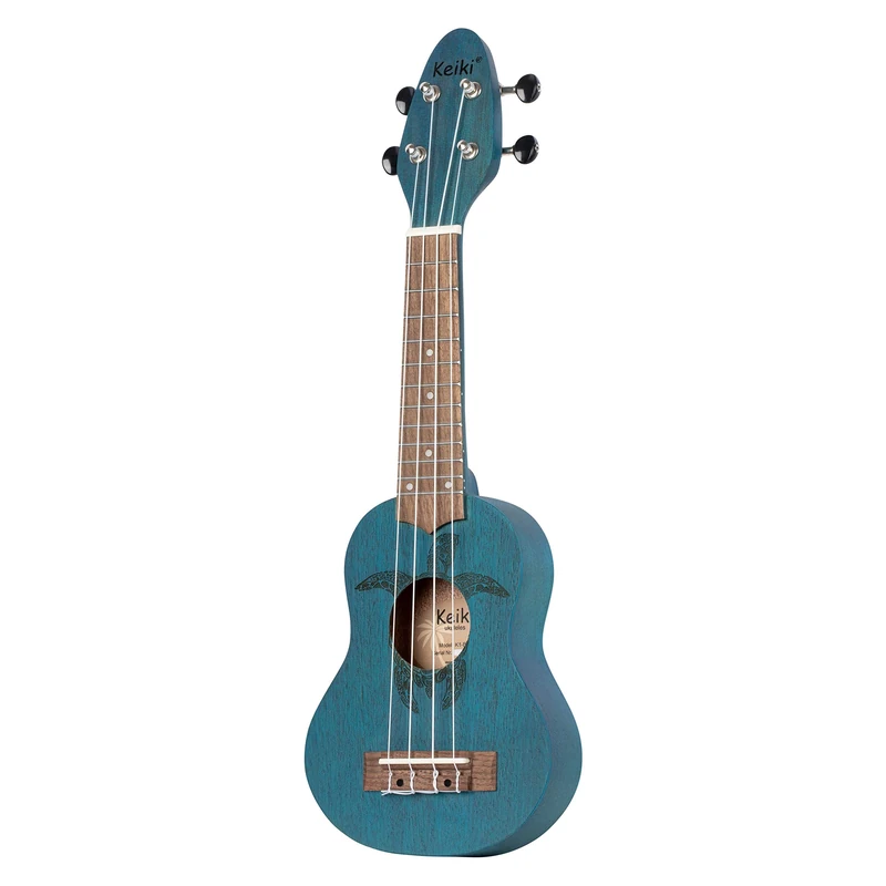 Ortega Guitars Sopranino Ukulele Lefthanded – Acoustic – Keiki K1 Series – Okoume, Blue (K1-BL-L)
