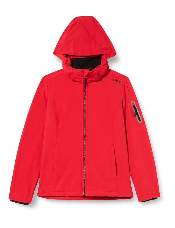 CMP - Woman Jacket Zip Hood, Ferrari-Black, XXXL