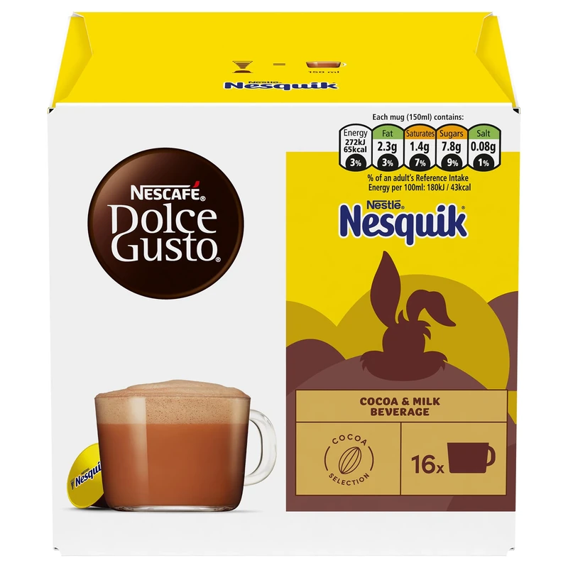 NESCAFÉ DOLCE GUSTO Nesquik Hot Chocolate Pods (Total 16 Servings)