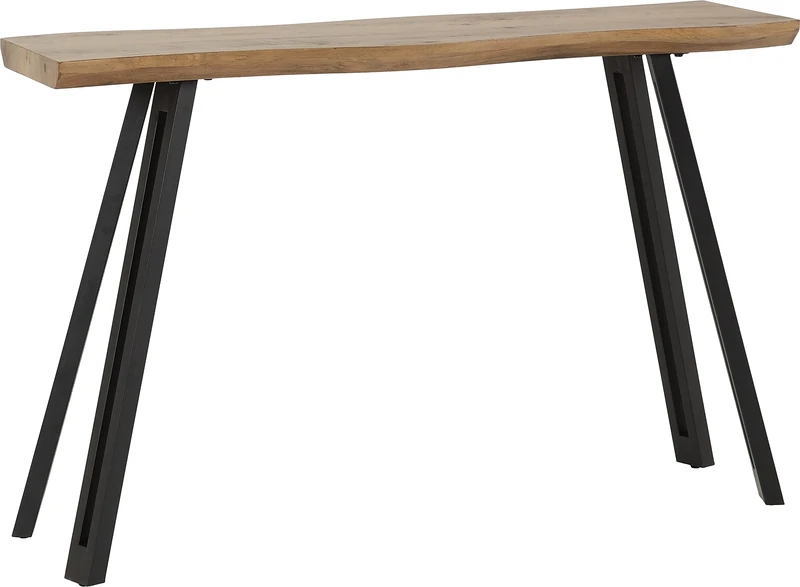 Seconique Quebec Wave Edge Console Table in Medium Oak Effect