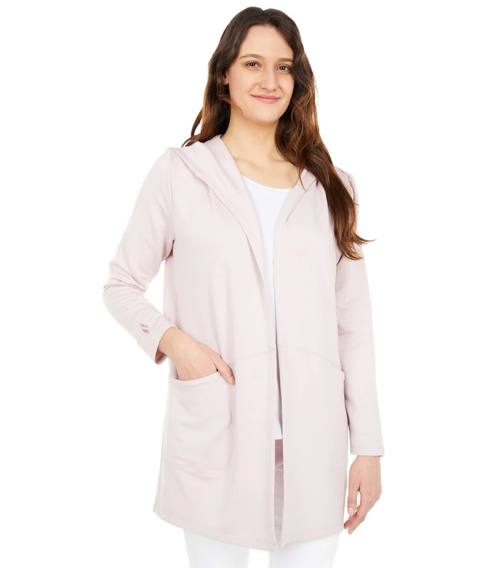 Skechers Women's Restful Hoodigan Cardigan Sweater, Light Pink, XS EU