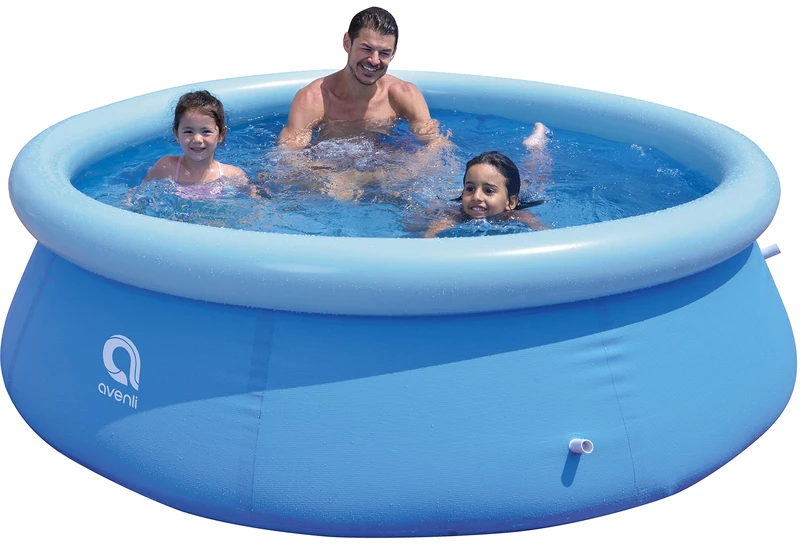 AVENLI Family Prompt Set Above Ground Pool, 240 x 63 cm, Blue, Round, Family Recreation, Garden Use, Summer Activities