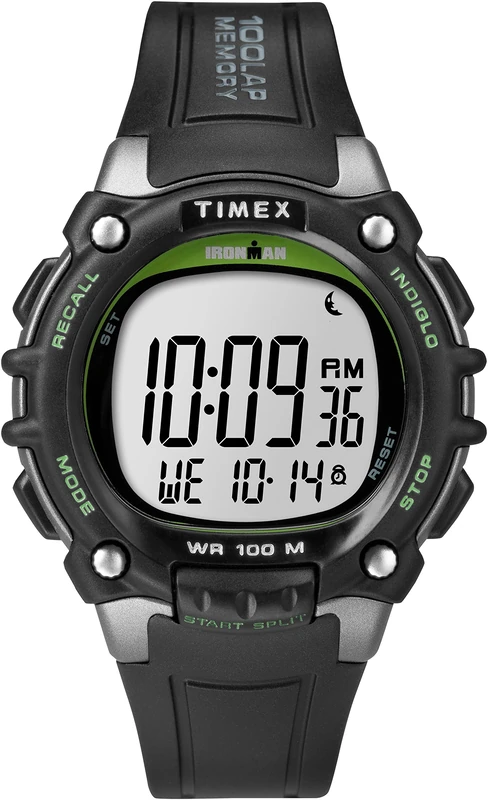 Timex Ironman Men's Classic 44mm Digital Black Resin Strap Watch TW5M03400 - Image 1