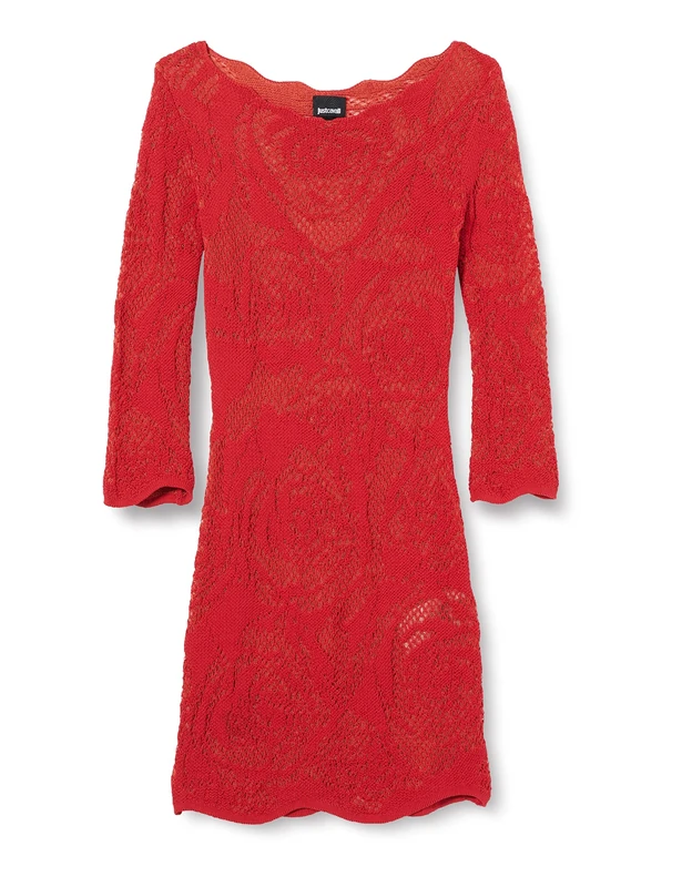 Just Cavalli Women's Dress, 305j Red Jacquard, L