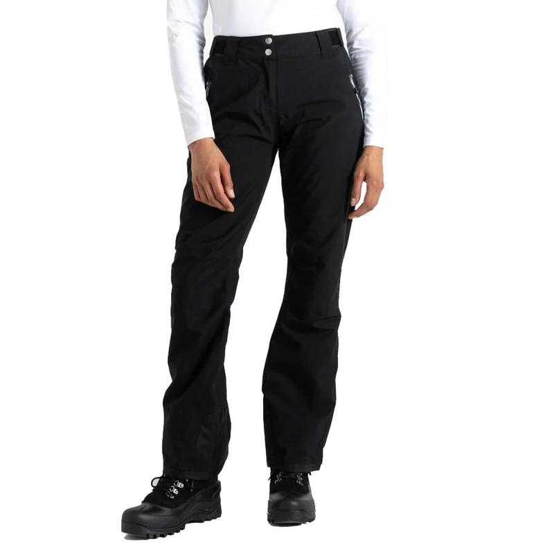 Dare 2b Effused II Inslatd Insulated womens Ski Salopette Pant Waterproof & breathable Recycled fabric - adjustable waist system and braces, snow gaitors - Short Leg