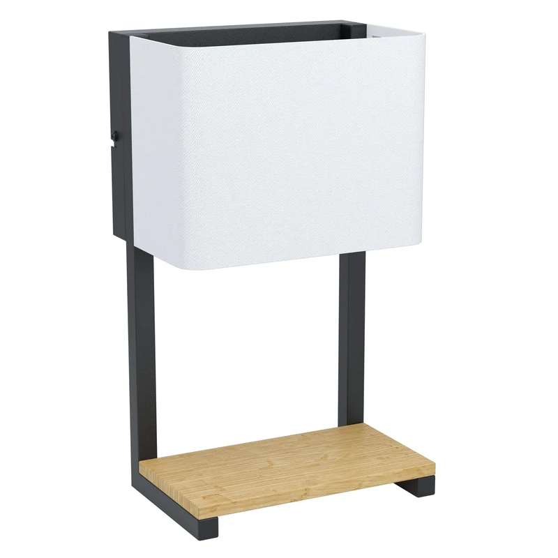 EGLO Lamp, Alloy Steel, Black, Natural