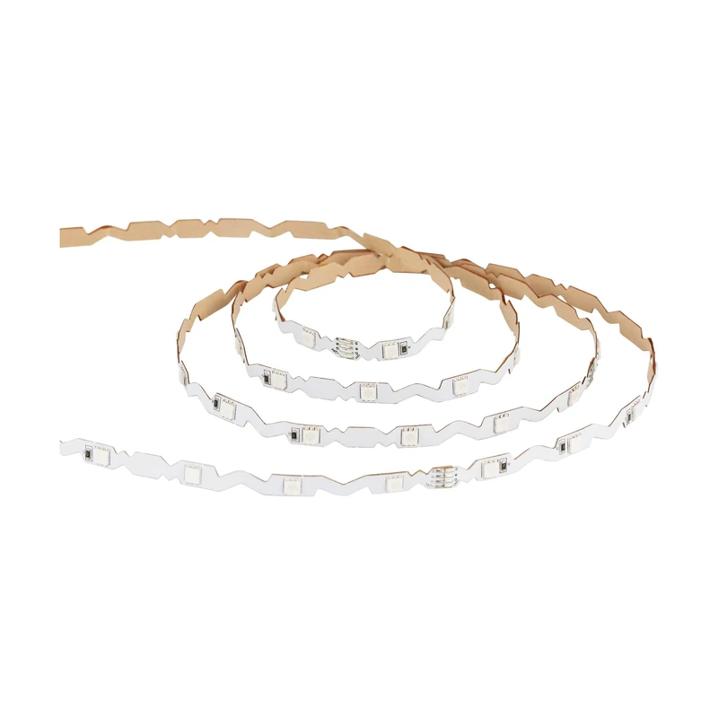 EGLO LED Strip Flexible Strip, LED Strip with Remote Control, RGB Colour Changing, Dimmable, LED Strip Self-Adhesive and Can Be Shortened, Plastic Light Strip in White, L 5