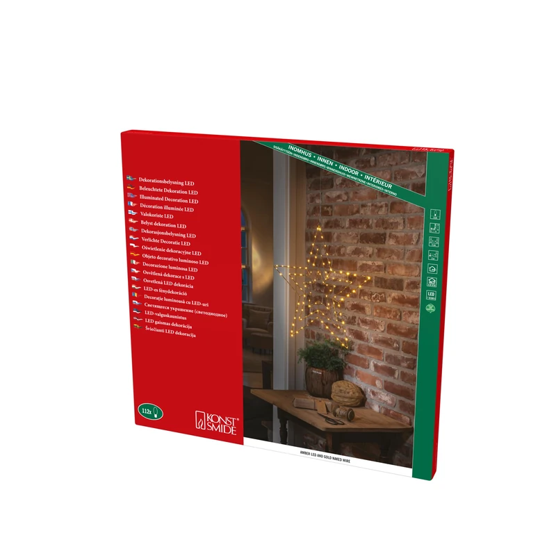 Konstsmide Warm White LED Star Christmas Lights - 112 LEDs