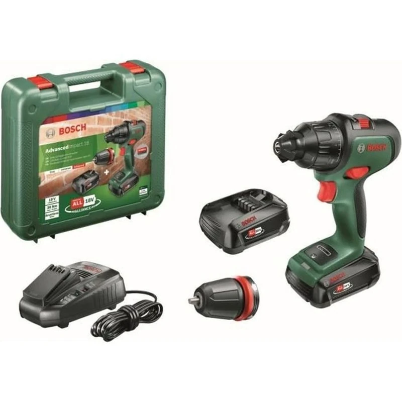 Bosch AdvancedImpact 18 Cordless Hammer Drill (2 Batteries, 18 Volt System, in a Craftsman's Case)