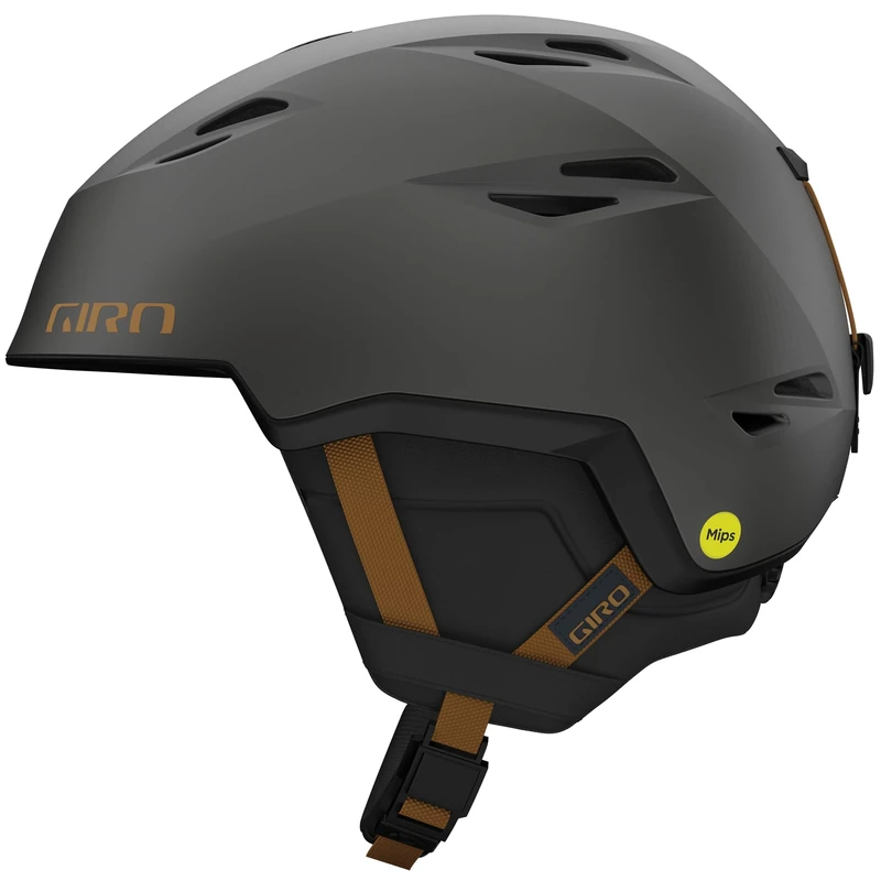 Giro Grid Spherical MIPS Snow Helmet - Metallic Coal/Tan - Medium 55.5-59CM
