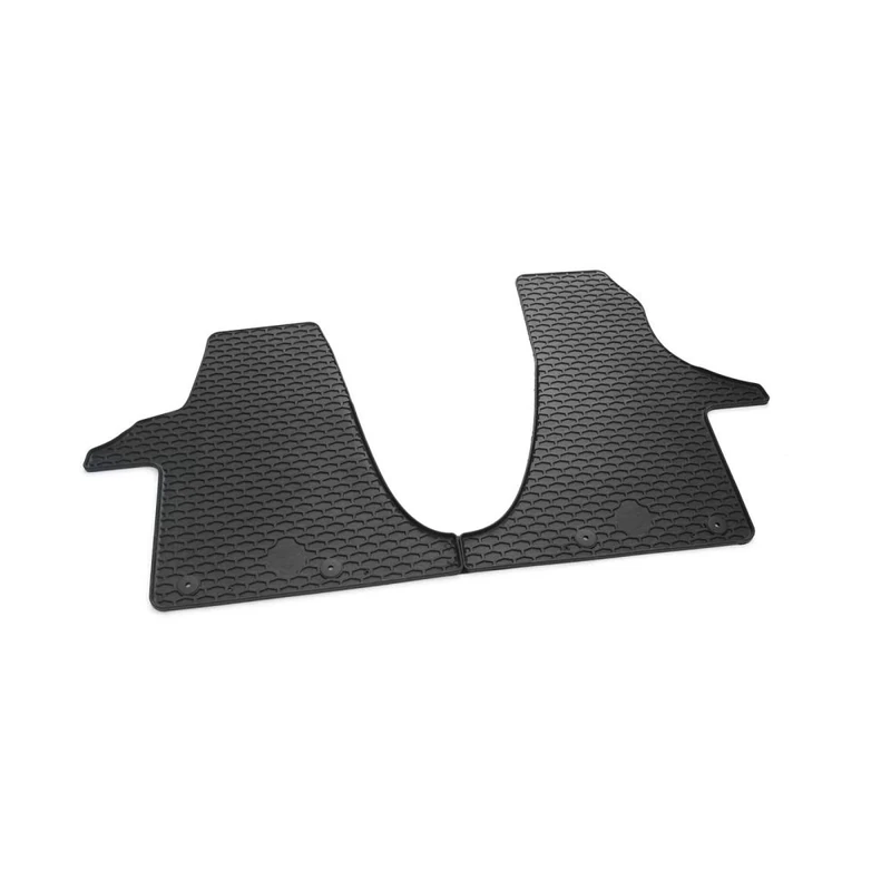 Volkswagen 7H1061551G041 Rubber Floor Mats All Weather Mats Quality Plus Rubber Floor Mats 2-Piece Front for T6.1 Facelift Model, Black