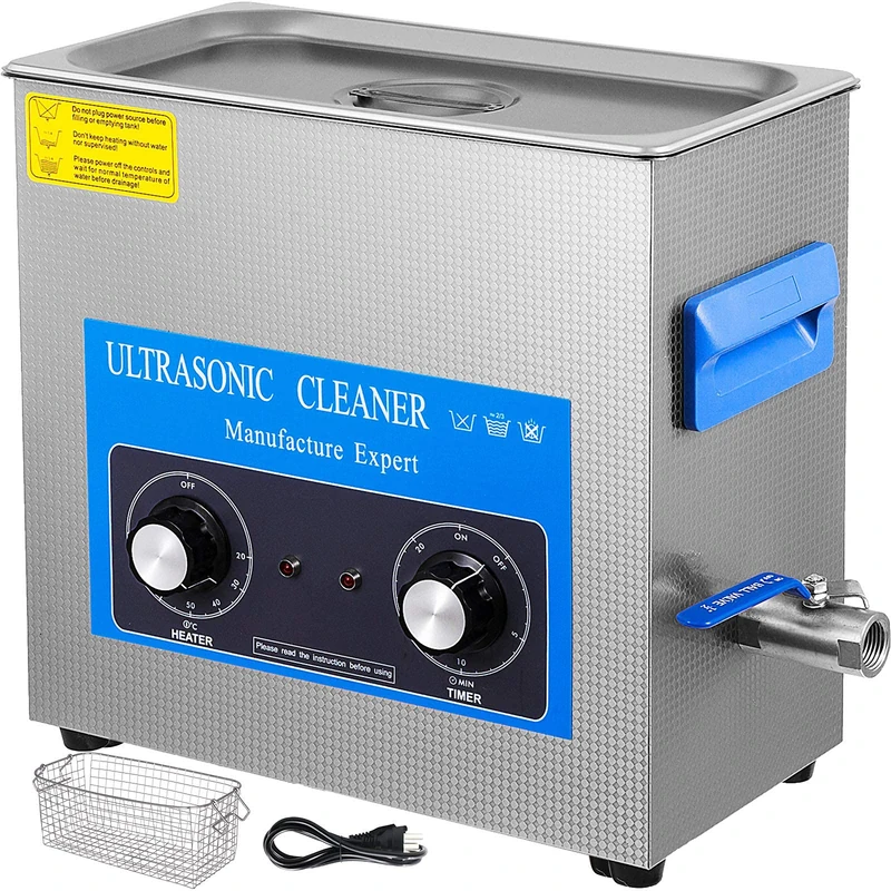 VEVOR Ultrasonic Cleaner with Heating Timer, Professional Ultrasonic Cleaner 220V Ultrasonic Cleaner Stainless Steel 40KHz for Cleaning Rings, Glasses, Instrument - Image 1
