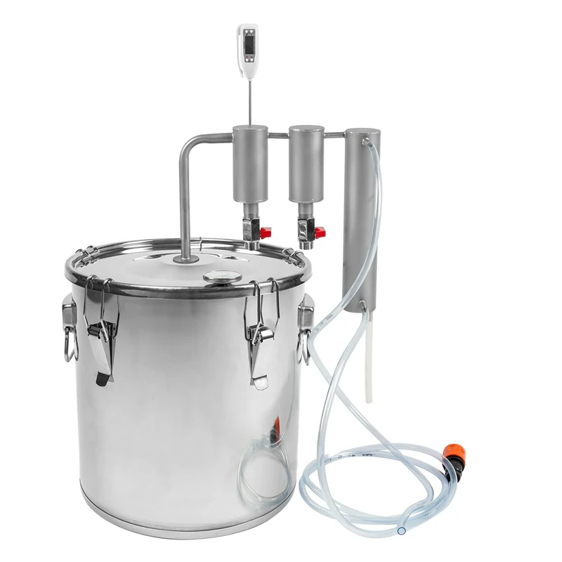 Browin 340018 Distillator 18 L Stainless Steel Cooler with 2 Heel Basins, 2 Thermometers, 2 Hoses-Complete Set, 18/8