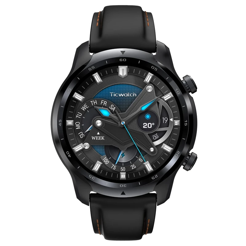 Ticwatch Pro 3 LTE smartwatch, Wear OS by Google, Qualcomm Snapdragon Wear 4100 platform, heart rate sleep tracking and NFC, IP68 ready to swim, long battery life, Vodafone only