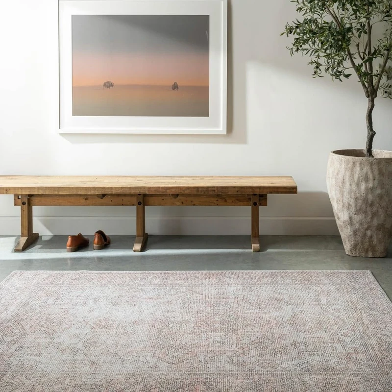 Livabliss x Becki Owens Margot Vintage Rug - Area Rugs for Living Room 120x170 cm, Bedroom - Scandi Neutral Rugs, Traditional Patterned Boho Style, Natural Easy Care Pile - Large Rug, Tan, Ivory