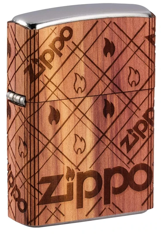 Zippo Woodchuck USA 49331 Cedar Wood Pocket Lighter, Brown, One Size