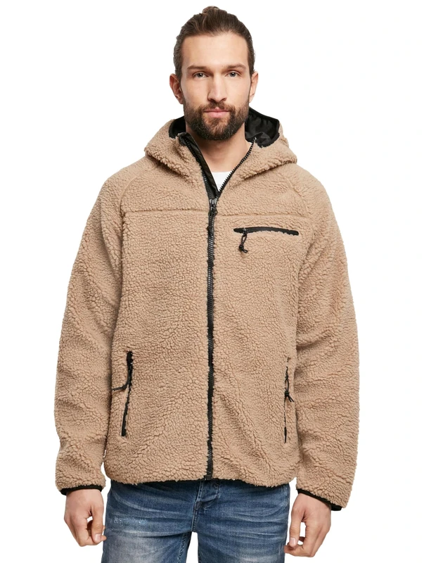 Brandit Teddyfleece Worker Jacket, color: camel, size: L