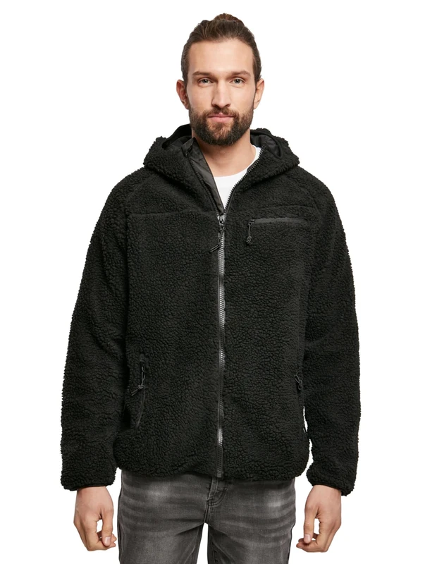 Brandit Teddyfleece Worker Jacket, color: black, size: 6XL