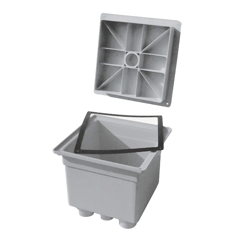 First Plast PCE Electric Cable Wiring Box with Lid and Airtight Closure, mm 270x270x240 h. Grey - Image 1