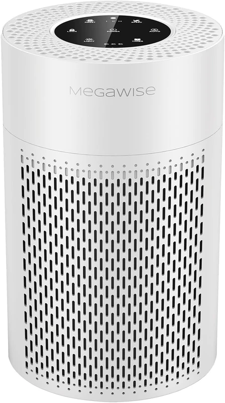 MEGAWISE 2022 Updated Version Smart Air Purifier for Home Large Room up to 1080ft², H13 True HEPA Filter with Smart Air Quality Sensor, Sleep Mode, Quiet for Pets Hair, Odors, Smoke, Dust