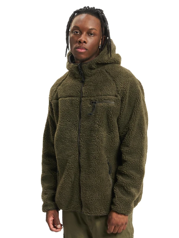 Brandit Teddyfleece Worker Jacket, color: olive, size: 7XL